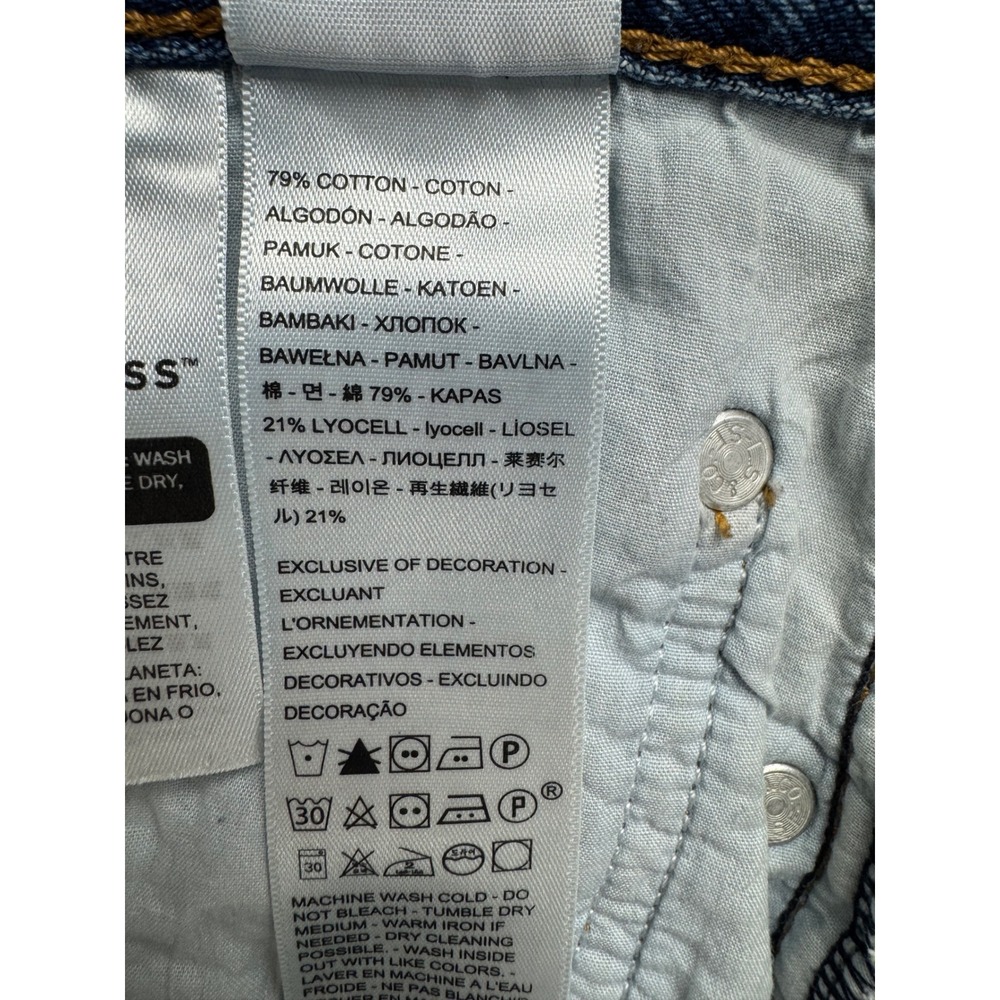 Levis Premium Ribcage Shorts Womens 29 High Rise Distressed Denim Medium Wash - Picture 8 of 16
